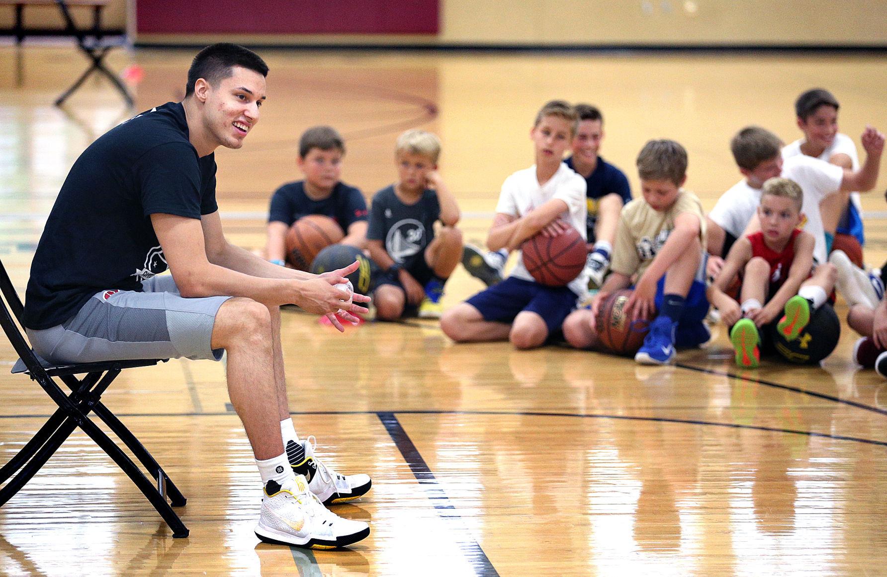 La Crosse Aquinas grad Bronson Koenig hosts basketball camp in hometown
